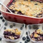 Low carb gluten free blueberry cobbler dessert