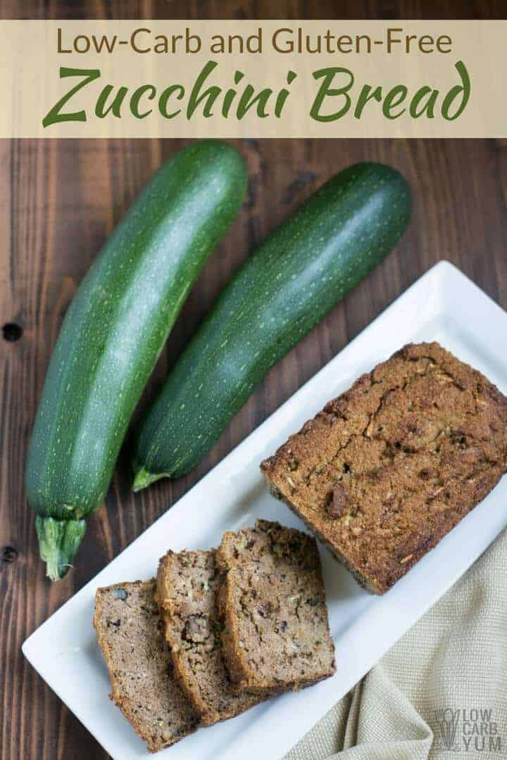 Gluten free low carb zucchini bread recipe