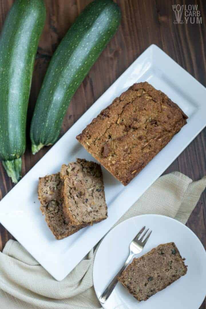 Gluten free low carb zucchini bread