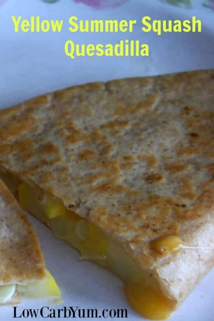 Yellow Squash Low Carb Quesadillas | Low Carb Yum