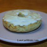 Low carb frosted cake donut
