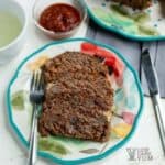 Low carb meatloaf sliced