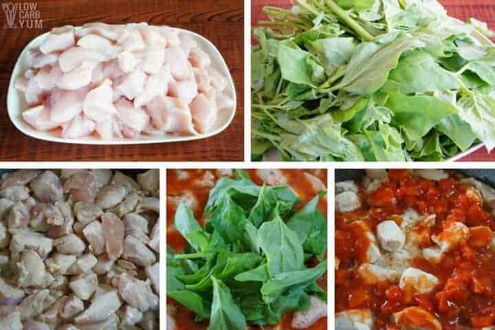 How to make an easy chicken spinach tomato recipe
