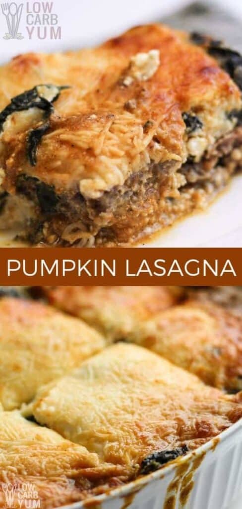 Low carb pumpkin lasagna recipe