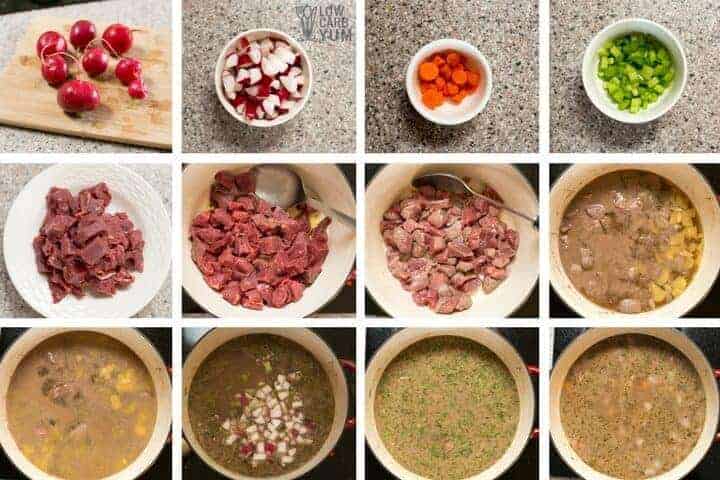 How to make low carb beef stew