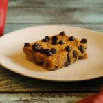Chocolate chip pumpkin blondies