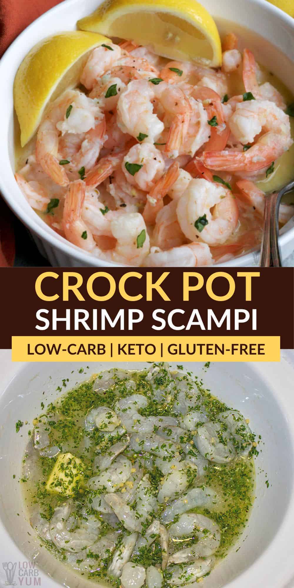Crock Pot Shrimp Scampi - Easy Slow Cooker Recipe - Low Carb Yum