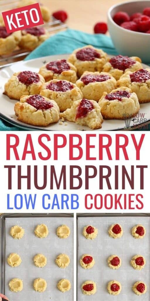 keto raspberry thumbprint cookies