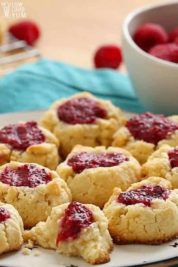 Gluten Free Thumbprint Cookies Recipe with Jam Low Carb Yum