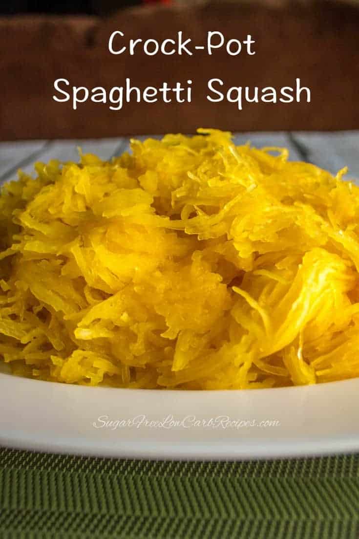 plate of crock-pot slow cooker spaghetti squash noodles