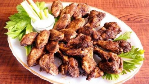 Easy Dry Rub Chicken Wings In Oven Or Air Fryer Low Carb Yum