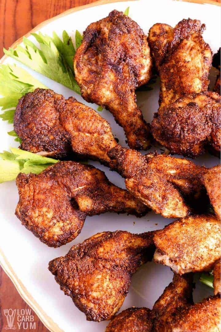 Spicy Dry Rub Chicken Wings Oven Baked Recipe Low Carb Yum