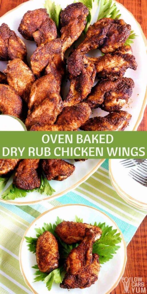 Spicy Dry Rub Chicken Wings Oven Baked Recipe Low Carb Yum