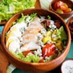 Serving a healthy cobb salad recipe