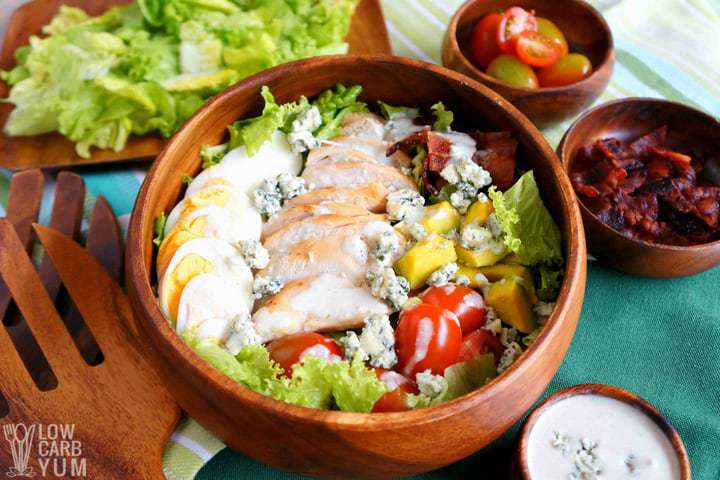 Healthy Cobb Salad Recipe with Chicken (Keto, Low Carb)