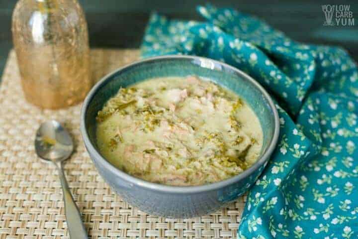 Creamy Crock Pot or pressure cooker chicken kale soup