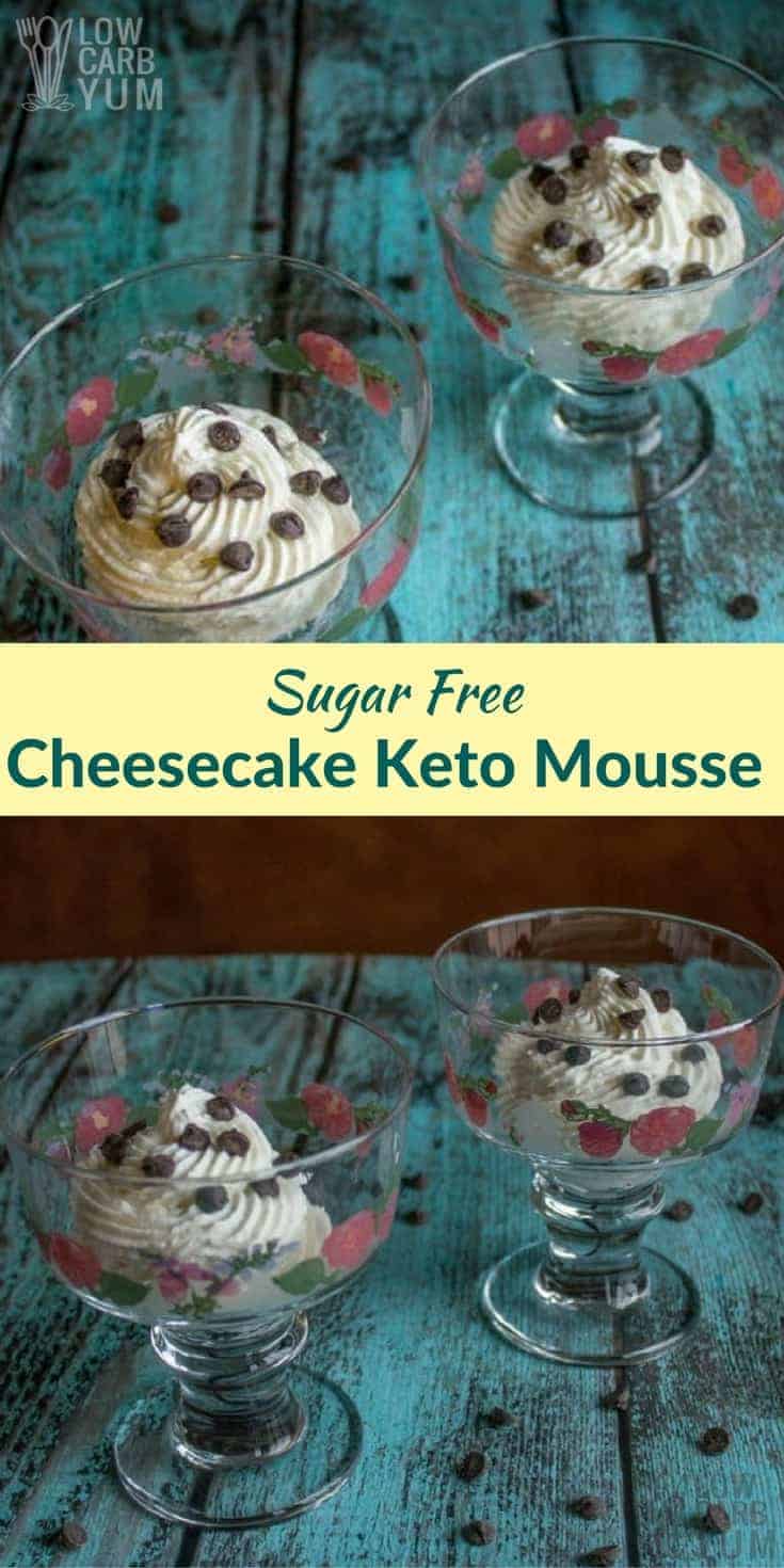 Sugar Free Cheesecake Mousse Keto Mousse | Low Carb Yum