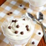 Serving sugar free cheesecake keto mousse