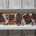 sugar free dark chocolate almond bark with sea salt