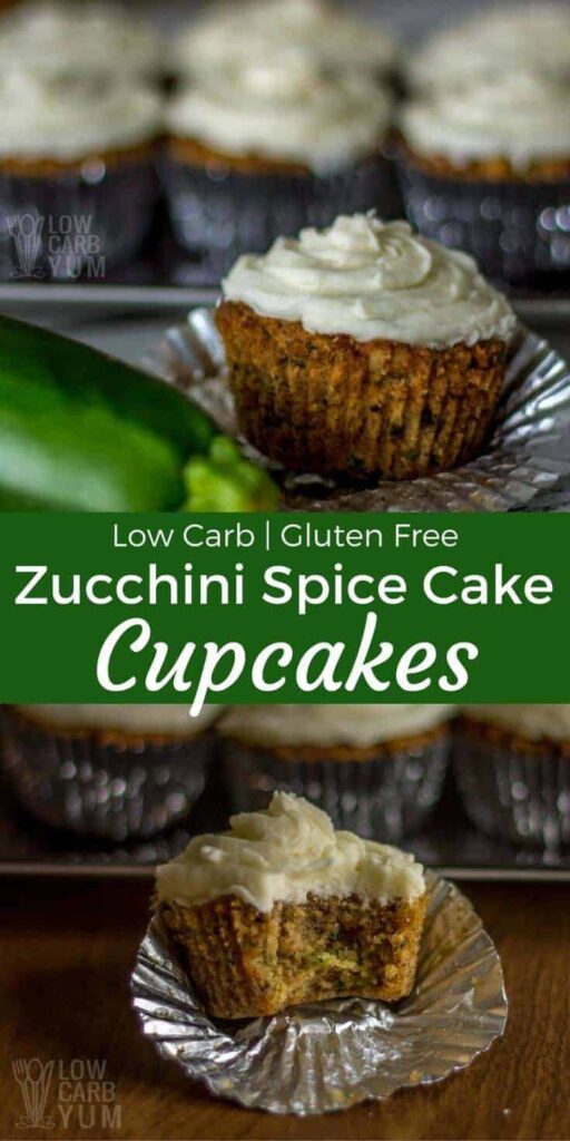 low carb gluten free zucchini spice cake cupcakes recipe