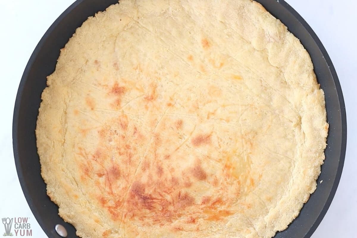 baked fathead dough in pan