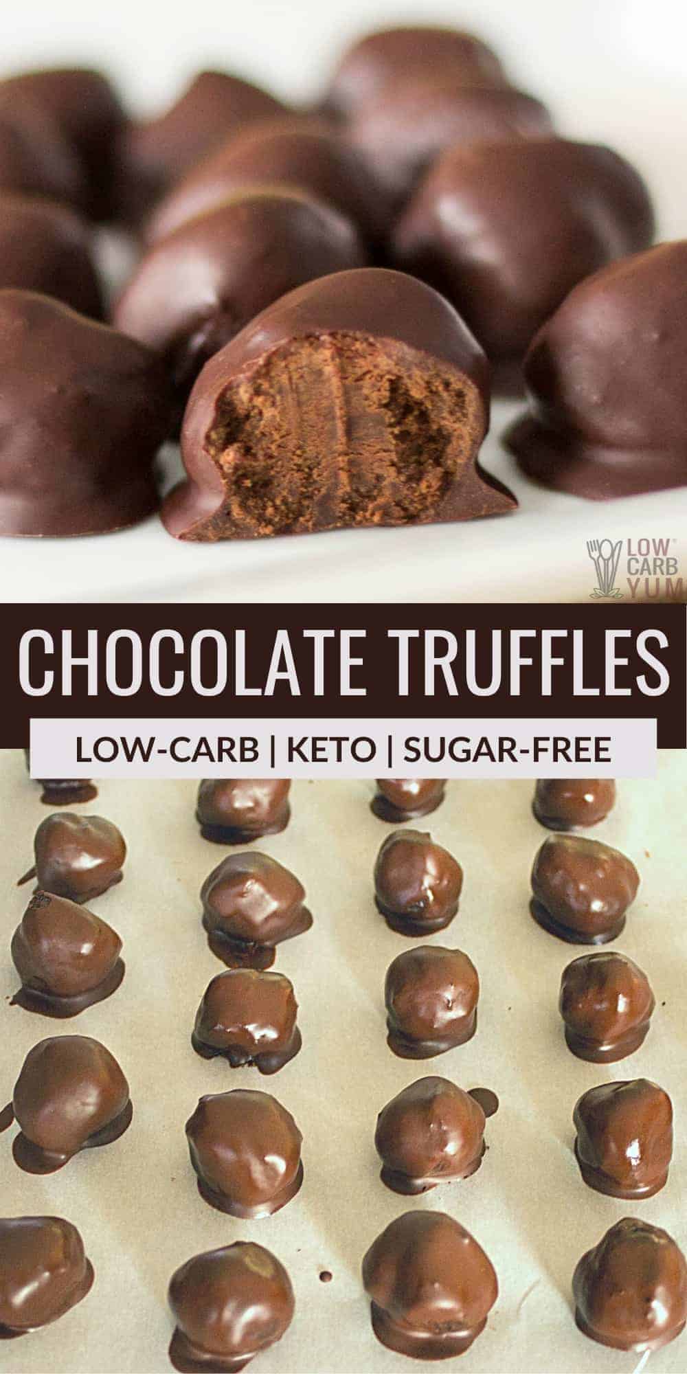 keto chocolate truffles pinterest image