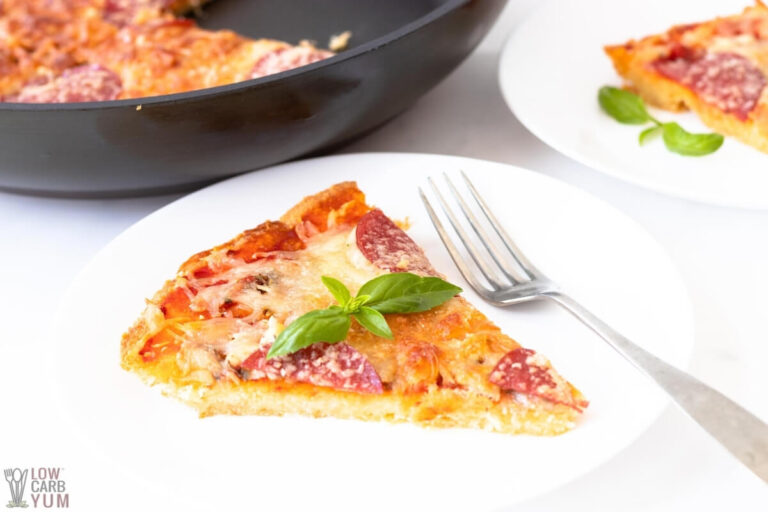 Keto Fathead Dough Deep Dish Pizza - Low Carb Yum