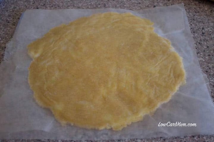 Crust for low carb pizza recipe with Fat Head dough