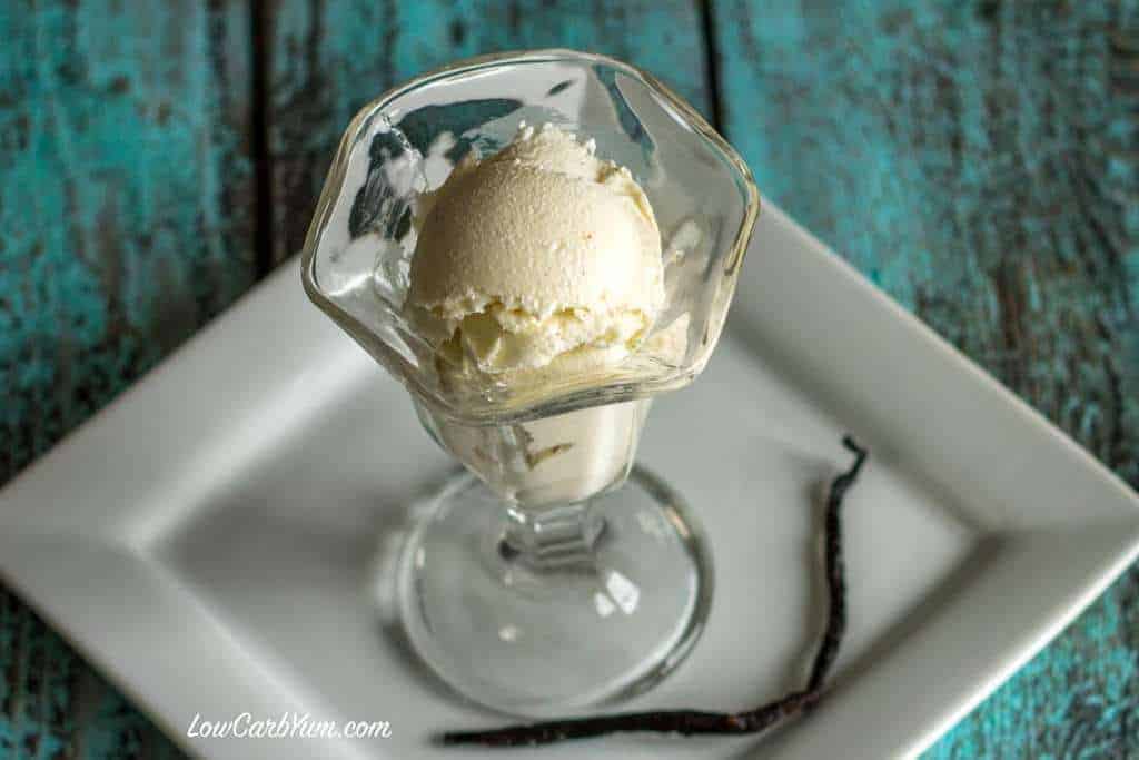 Homemade sugar free vanilla ice cream recipe