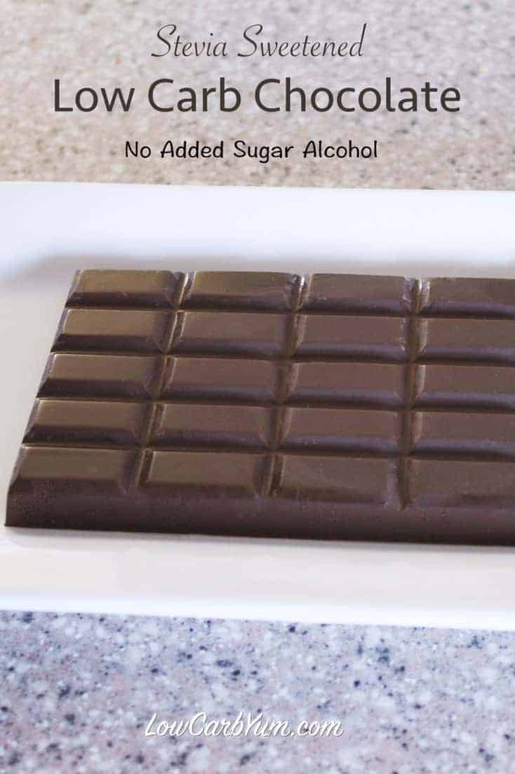 Sugar Free Chocolate Recipe Made With Stevia Low Carb Yum