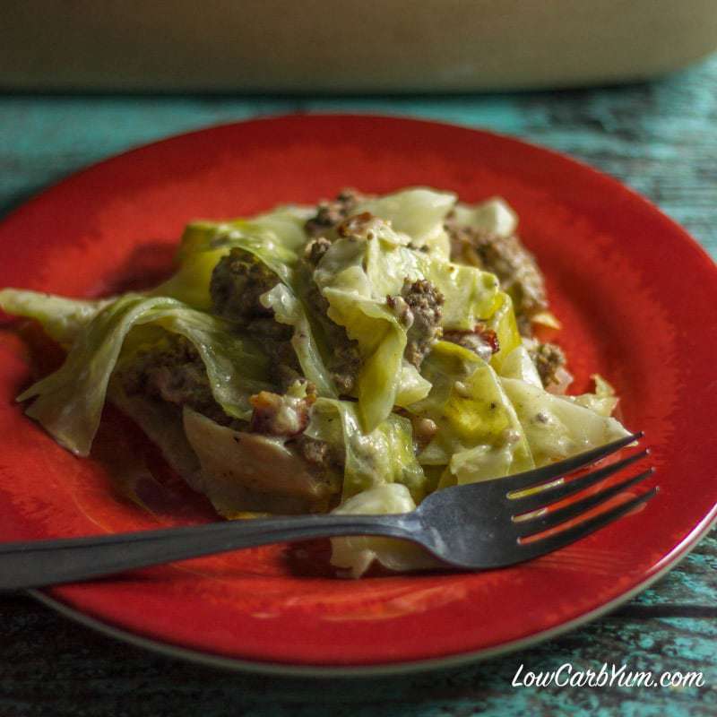 Creamed Cabbage & Ground Beef Casserole