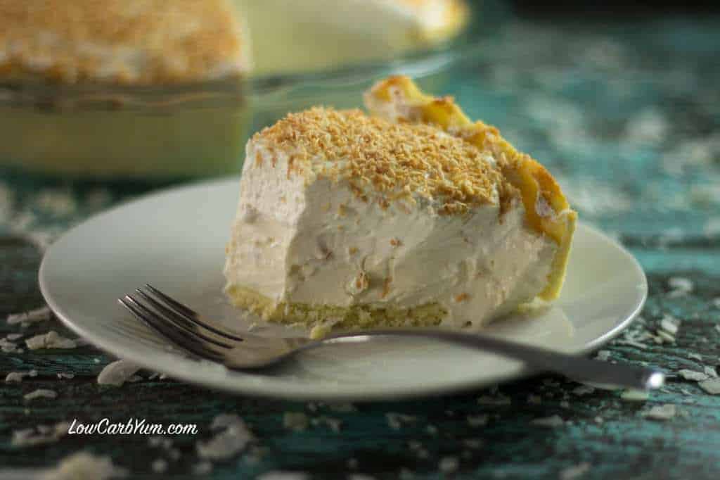 coconut cream pie slice