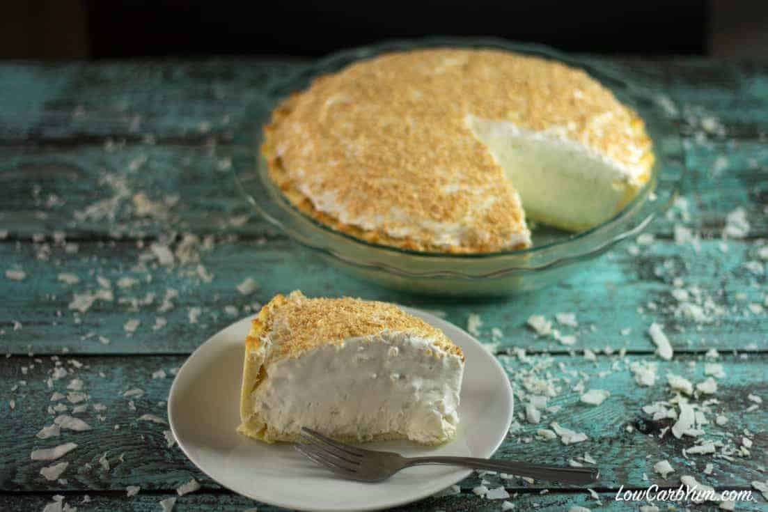 keto low carb coconut cream pie recipe