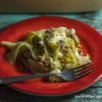 keto low carb creamed cabbage beef bacon casserole