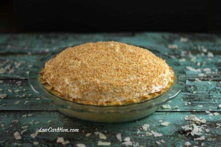 Sugar Free Coconut Cream Pie - Gluten Free | Low Carb Yum