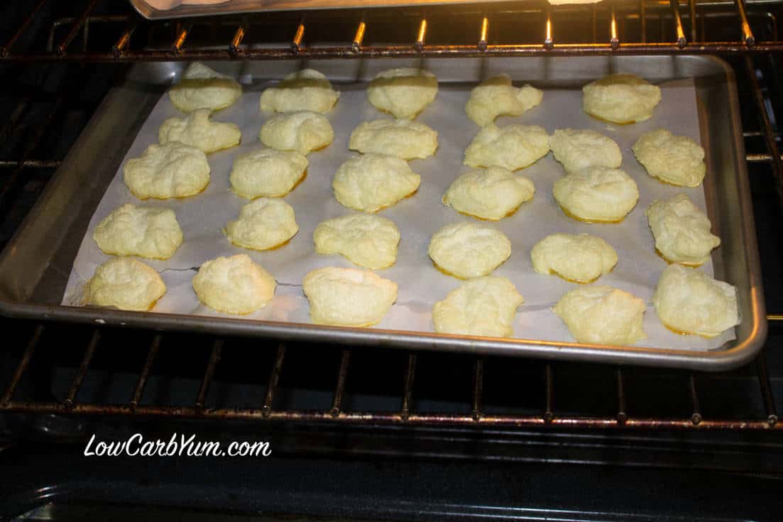 cookies in warm oven