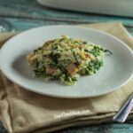 Spinach, Cauliflower Rice and Ham Casserole