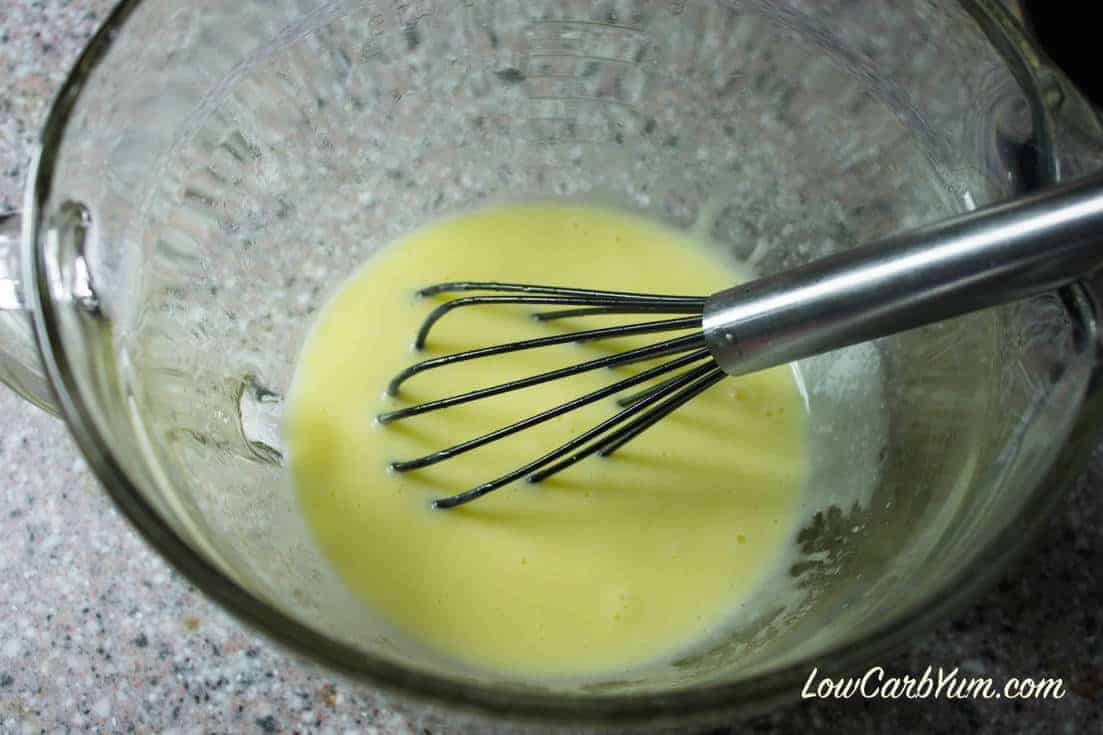 ketogenic egg fast coconut oil mayonnaise whisked