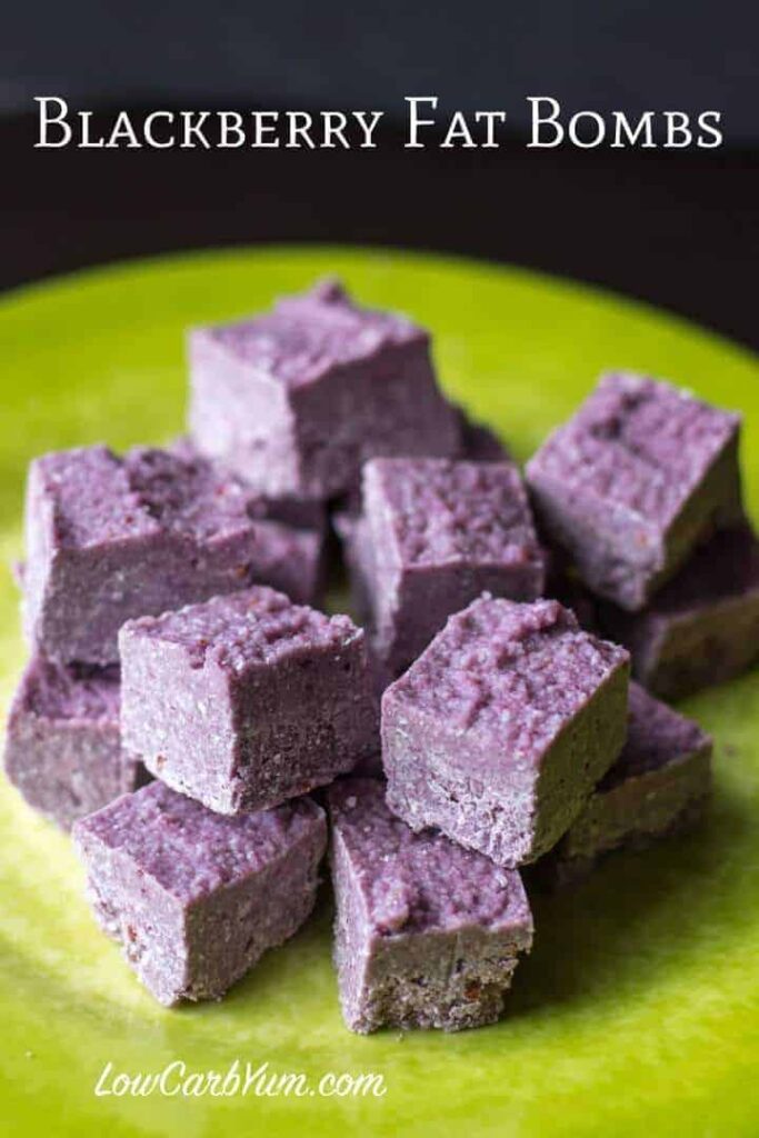 Blackberry Coconut Fat Bombs - Paleo | Low Carb Yum