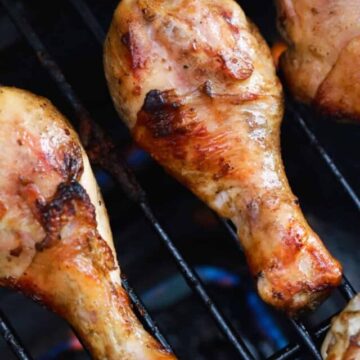 grilled chicken marinade on grill