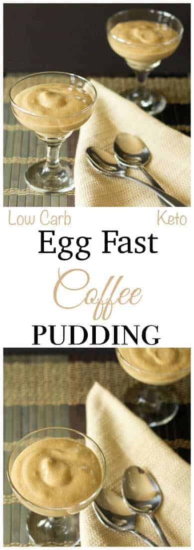 Looking for a dessert that won't break your low carb keto diet? This coffee egg fast custard pudding is low carb high fat to keep you in a state of ketosis. #lowcarb #eggfast #lowcarbrecipe #keto #ketodessert #lowcarbdessert | LowCarbYum.com