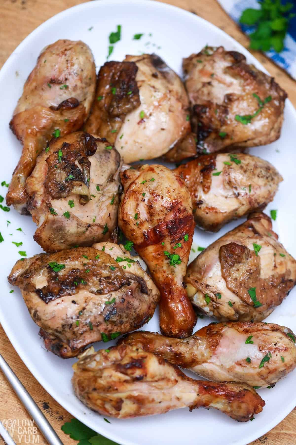 grilled chicken on platter