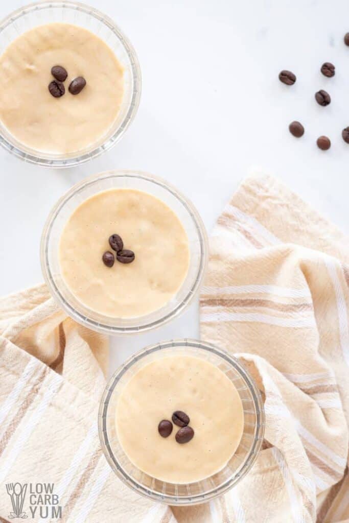 Coffee Keto Custard Pudding for Egg Fast Low Carb Yum