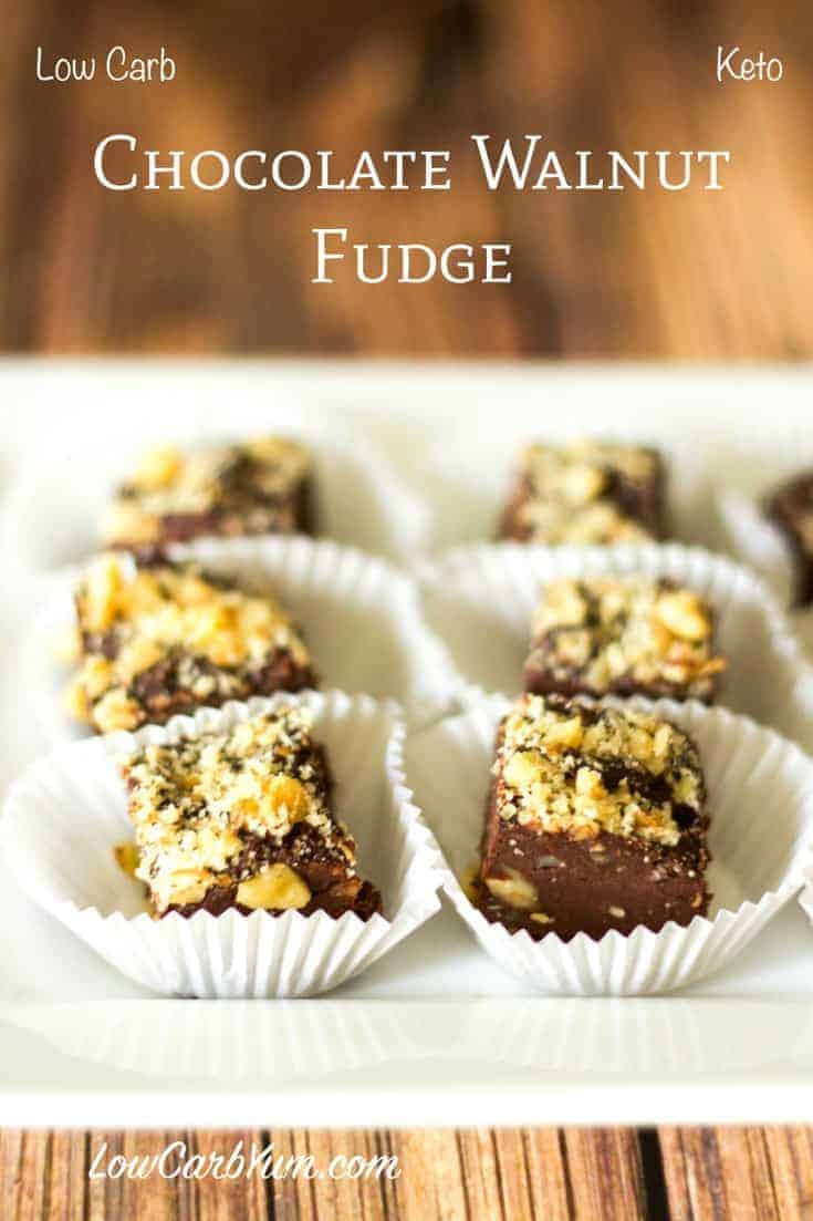 Low carb chocolate walnut fudge recipe