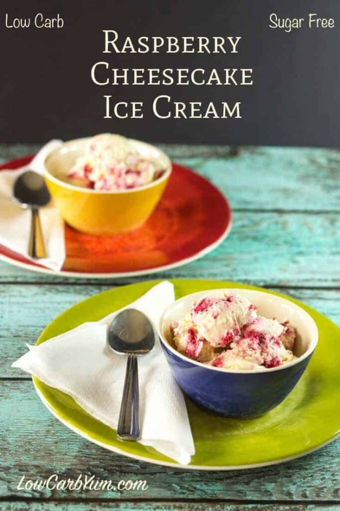 low carb raspberry cheesecake ice cream
