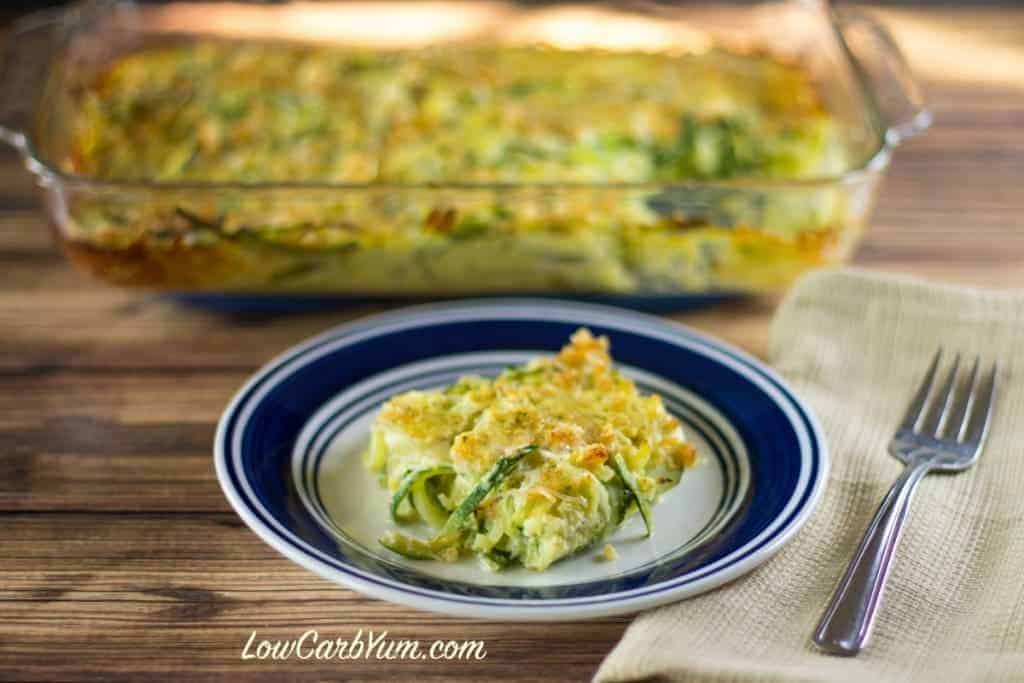 Spiralized Zucchini Casserole Gluten Free Low Carb Yum