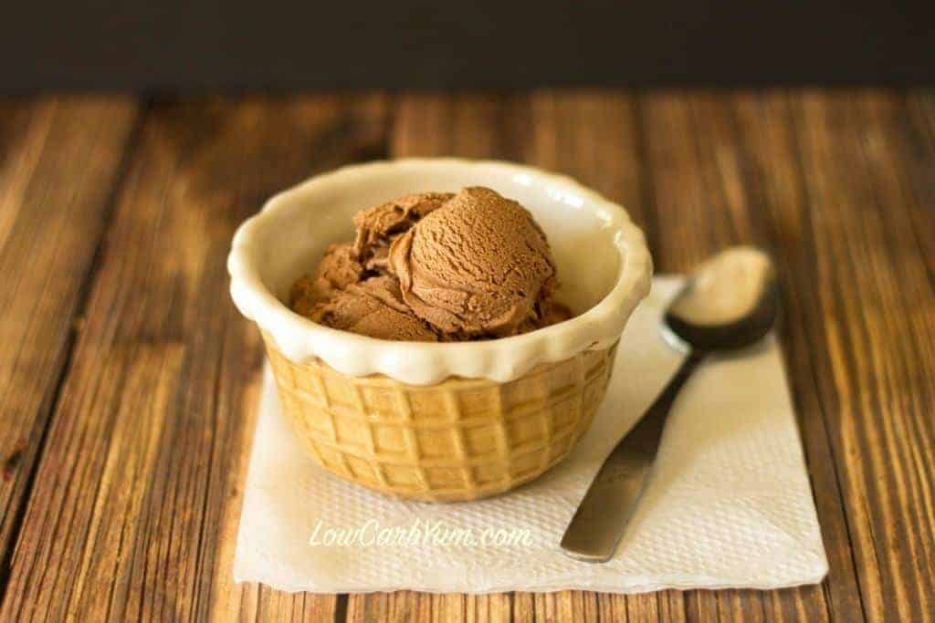 No Egg Homemade Chocolate Ice Cream Low Carb Yum