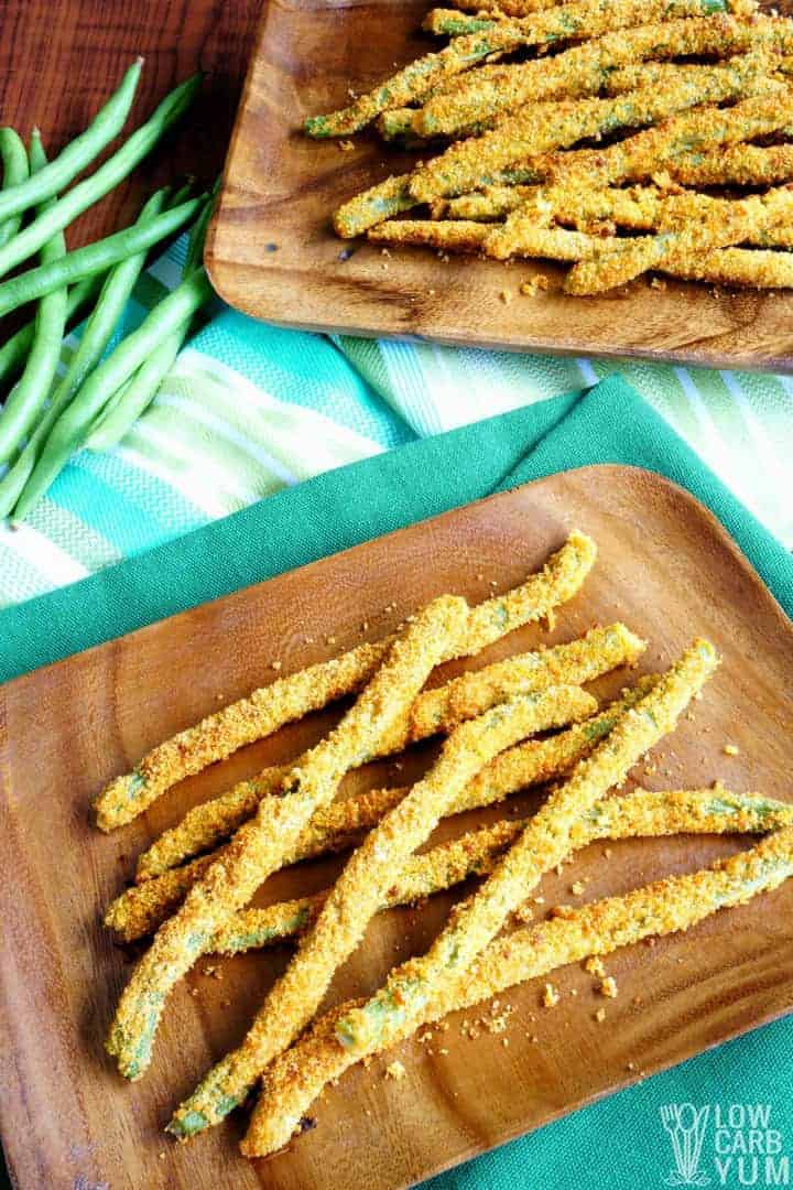 Crispy Oven Fried Green Beans Gluten Free Low Carb Yum