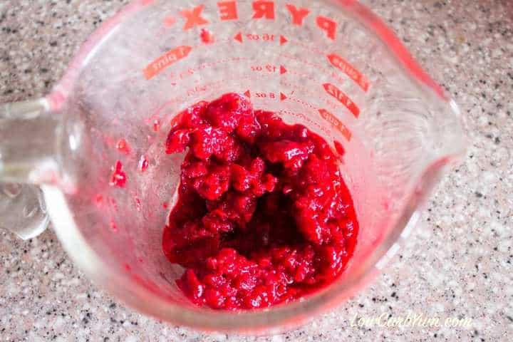 sweetened raspberries