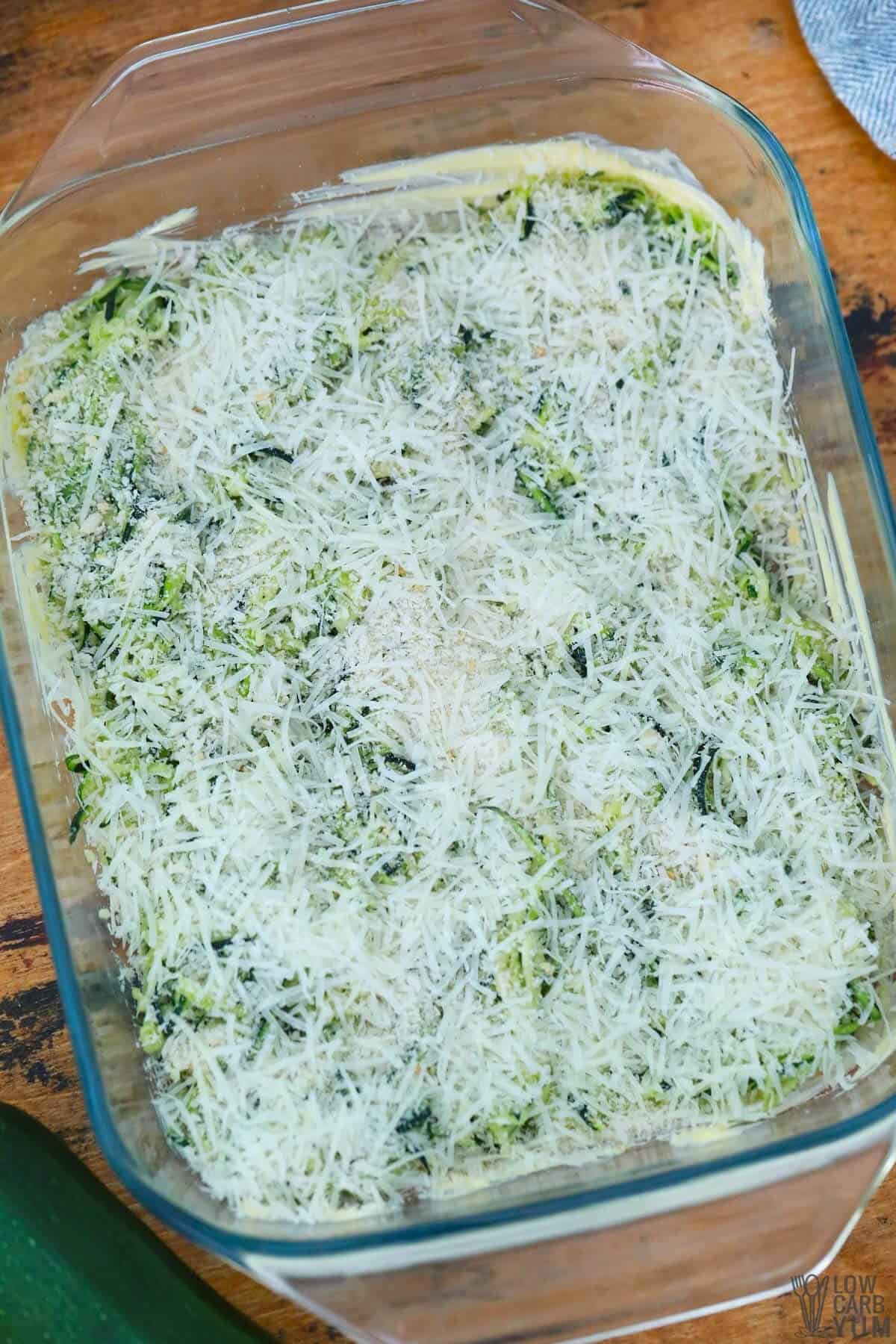 unbaked prepared casserole